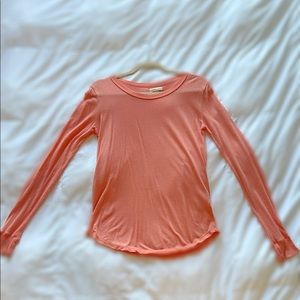 Small Silence + Noise long sleeve casual shirt with boatneck